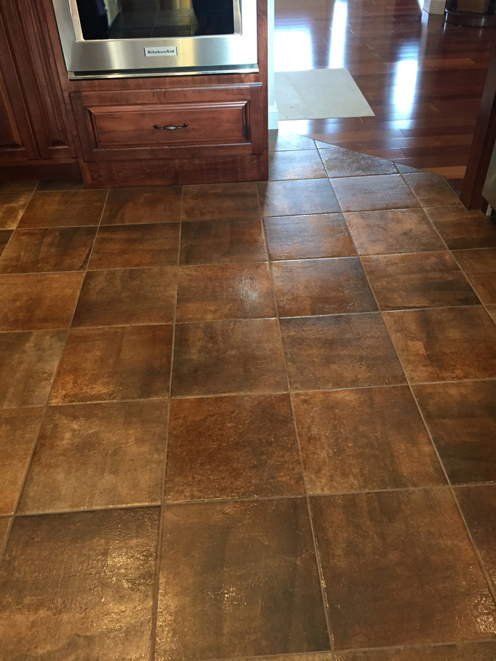 kitchen floor: 13×13 villa medica porcelain tile