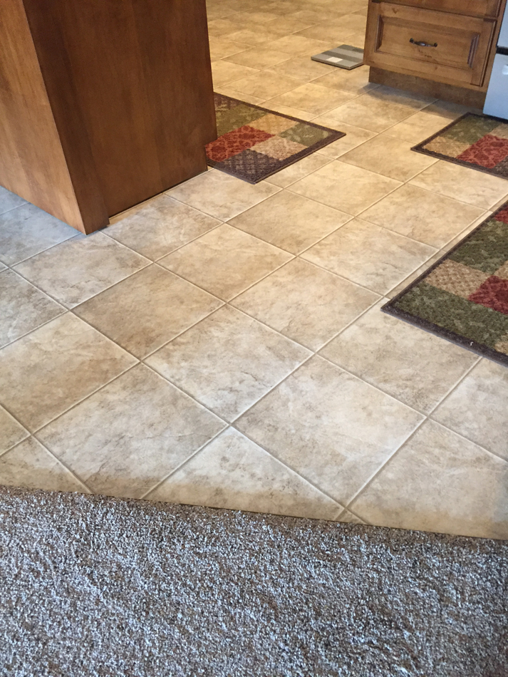 Kitchen Floor: Congoleum Vinyl