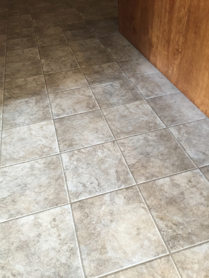 Kitchen Floor: Congoleum Vinyl