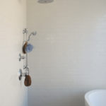3"x6" Subway Tile and 2"x2" Wood Look Porcelain Tile