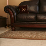 Shaw textured cut pile carpet installed in sitting room