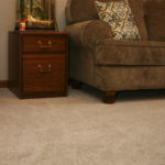 Shaw textured cut pile carpet installed in sitting room
