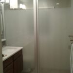 Mares Bathroom Remodel: Shower - Custom Glass Sliding Divider Door
