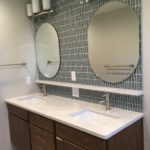 Mares Bathroom Remodel: Vanity - Glass Backsplash